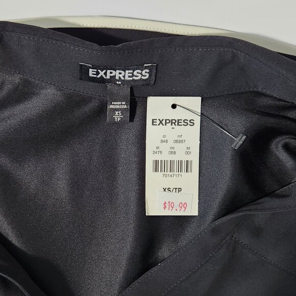 Express Black Shirt Dress with Sash Size XS - Picture 10 of 14